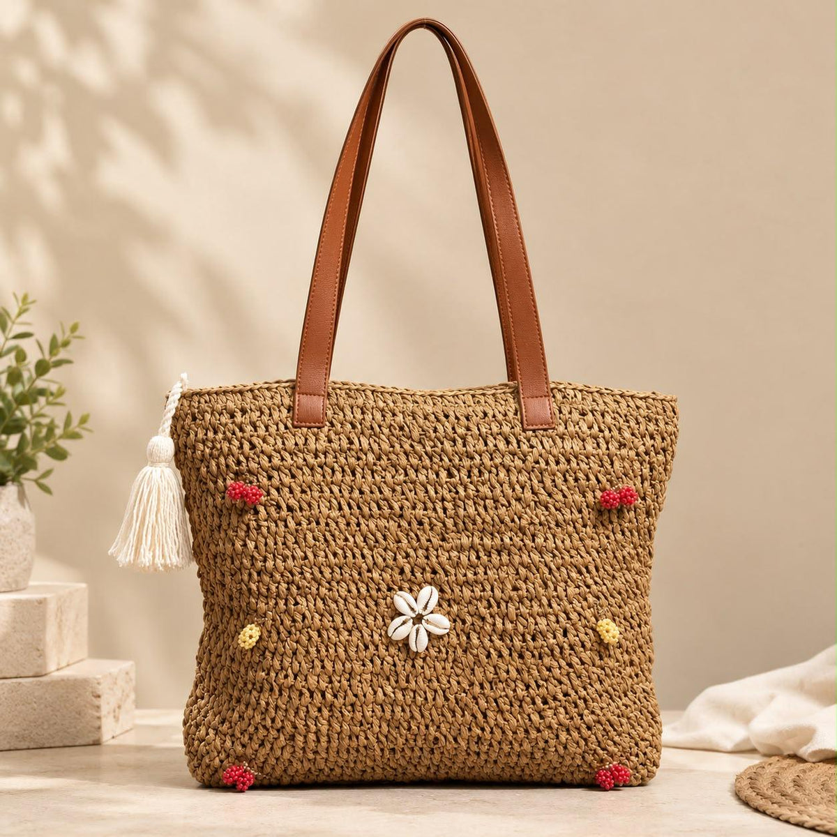 Breakout Paris Solara Woven Tote Bag